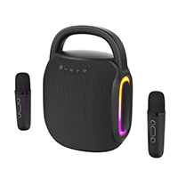 Portable Bluetooth Karaoke Speaker with Dual Wireless Microphones ESB8328B